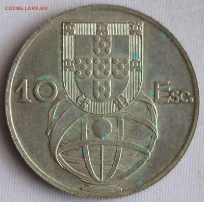 С 1 РУБ. ПОРТУГАЛИЯ 10 эскудо 1954г. ПАРУСНИК до 23.11 в 22 - IMG_9581