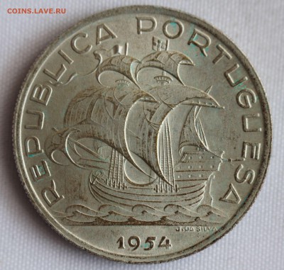 С 1 РУБ. ПОРТУГАЛИЯ 10 эскудо 1954г. ПАРУСНИК до 23.11 в 22 - IMG_9582