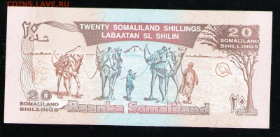 СОМАЛИЛЕНД 20 ШИЛЛИНГОВ 1996 UNC - 10 001