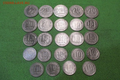 24 ранних никелевых монет с 1935 по 1957 год - 1
