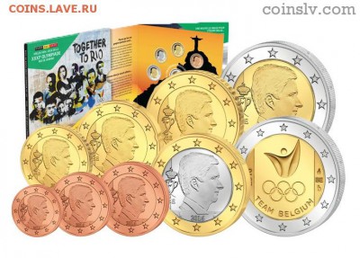 BU; роллы(2€ Х25);наборы; Новинки - rio-2016-euro-set-belgium