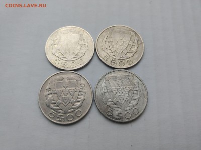 Португалия 5 эскудо 1933-1946 (4 шт.) до 22-00 20.11 - IMG_20171118_100631110