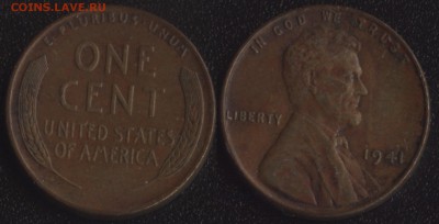 ФИКС! 20 монет мира до 1950 года №3 - США 1 цент 1941 №2