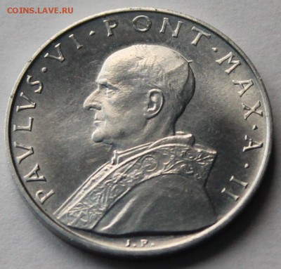 Ватикан 10 лир 1964 UNC. ТИРАЖ - 60 000. - 8