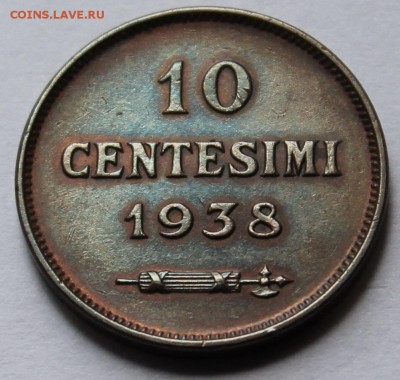 Сан-Марино 10 чентезимо 1938. - 2