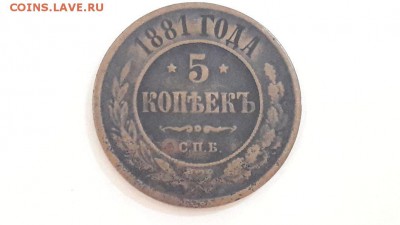 5 копеек 1881 года до 19.11.2017 в 22.00 (короткий)!!! - 15