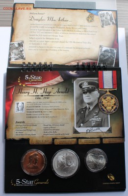США набор 50 центов,1 доллар (Ag,900) 2013 Генералы США - 14