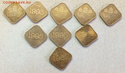жетоны из годовых наборов Японии оценка - 69507064 (1)
