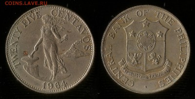 25 сентавос Филиппин 1964 г - 23.11 22:00:00 мск - Фил_60