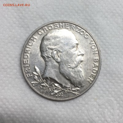 Германия 2 марки 1902 Баден до 25.11 22:00мск - 1