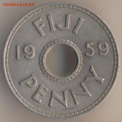 Фиджи 1 пенни 1934,1952,1954 г.г. - 9
