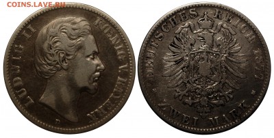 Германия. 2 марки 1877г. Бавария. до 23.11.17 22-00 - DSC_3453.JPG