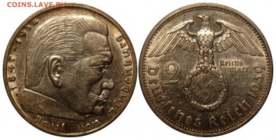 Германия. 3 рейх. 2 марки 1939г. Гинденбуг,до 23.11.17 22-00 - DSC_3474.JPG