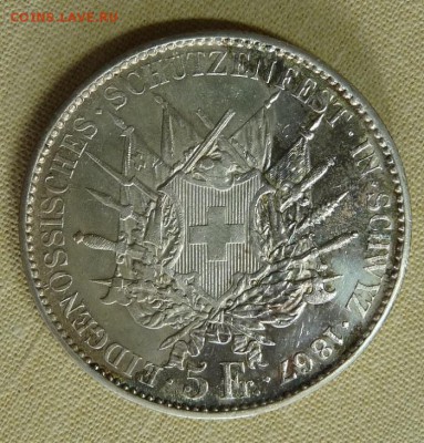 Швейцария, Швиц, 5 франков 1867, до 22.00 24.11. - P1180128.JPG