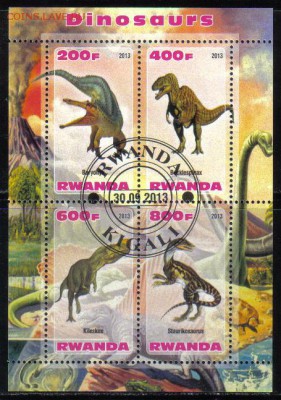 Руанда 2013г мл Динозавры №1 до 22.11 22.00мск - Руанда 2013г мл Динозавры №1