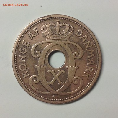 ДАНИЯ. 5 оре.1927г.( HCN). ( бронза ) - 9 (13)