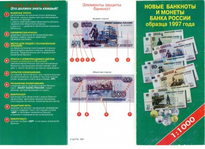 Буклет ЦБ РФ 1997 Банкноты и монеты - img546