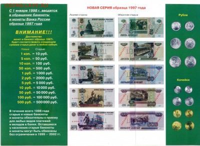 Буклет ЦБ РФ 1997 Банкноты и монеты - img545