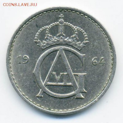 Швеция 10 эре 1964 - Швец_10эре64_А