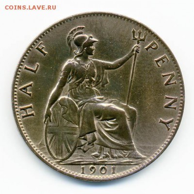 2 пенни 1901 - Британия_полпенни-1901_Р