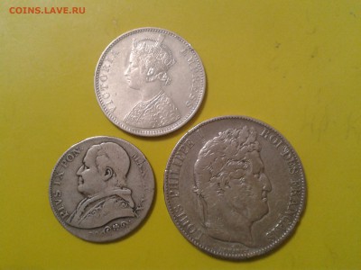5 франков 1845, 2 лиры 1866г. и 1 рупия 1885 года - 2017-11-22 17.01.29