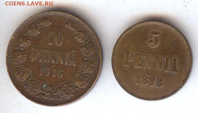 5 пенни 1898г и 10 пенни 1916 До 25.11.2017. в 22- 00 по мск - 023