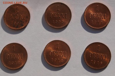 1 пенни 1907-1916 (6шт), UNC До 28.11.2017 22.00 по МСК - penni a3