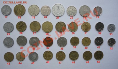 Продам иностранные монеты - Монеты по 15 руб 1 с цифрами