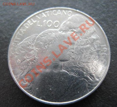Ватикан, 1966 г, 100 л, до 22.03 в 21-00 мск - ват 100 66 а