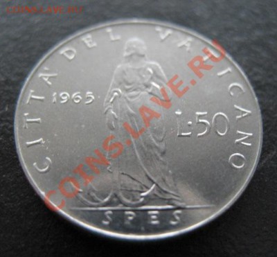 Ватикан, 1965 г, 50 л, до 22.03 в 21-00 мск - ват 65 50 а
