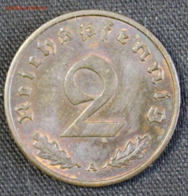 С 1 РУБ. III-й РЕЙХ 2 пфеннига 1937г."А" до 30.11 в 22-00 - IMG_9673