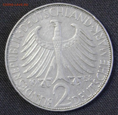 С 1 РУБ. ГЕРМАНИЯ 2 марк 1958г. "G " МАКС ПЛАНК до 30.11. - IMG_9740