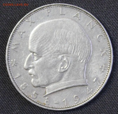 С 1 РУБ. ГЕРМАНИЯ 2 марк 1958г. "G " МАКС ПЛАНК до 30.11. - IMG_9739