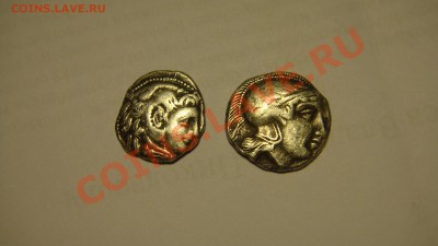 2 античные монеты из белого металла с портретами - 1.JPG