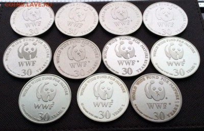 Жеоны 30 лет Фонду Дикой Природы WWF крона шайба 11 шт. - oJHnPz0Y9Tg
