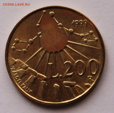 Сан Марино 200 лир 1999. ТИРАЖ - 30 000 - 4
