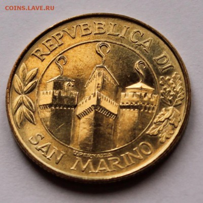 Сан Марино 200 лир 2001. ТИРАЖ - 30 000 - 12