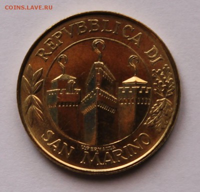 Сан Марино 200 лир 2001. ТИРАЖ - 30 000 - 10