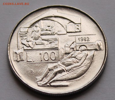 Сан Марино 100 лир 1982. ТИРАЖ - 178 000. - 4
