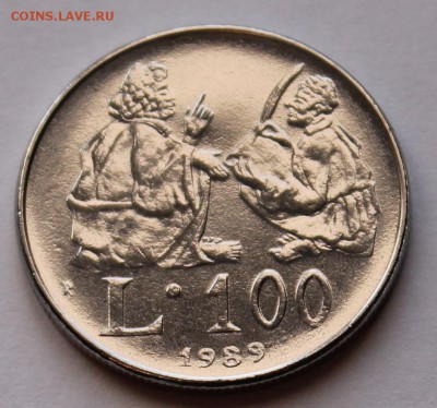 Сан Марино 100 лир 1989. ТИРАЖ - 37 000. - 6