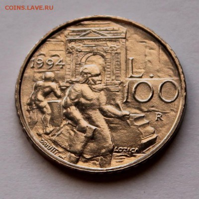 Сан Марино 100 лир 1994. ТИРАЖ - 40 000. - 6