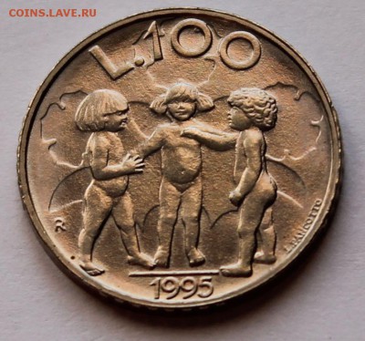 Сан Марино 100 лир 1995. ТИРАЖ - 35 000. - 6