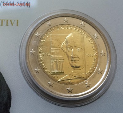 2 евро 2014 Сан-Марино Донато Браманте с 200 руб! до 4.12.17 - IMG_6201-04-10-17-12-11.JPG