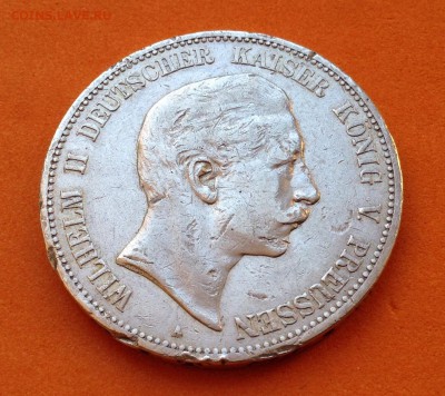 5 марок Пруссия 1902г, до 03.12.17г - image