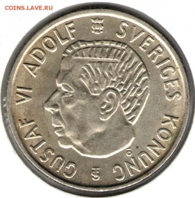 Швеция, 2 кроны 1954, отличные, блеск. С 600. До 01.12 - 026
