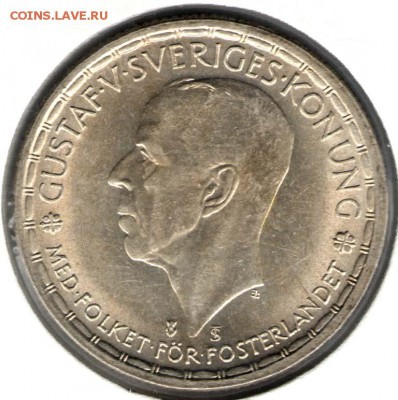 Швеция, 2 кроны 1947, отличные, блеск. С 600. До 01.12 - 028