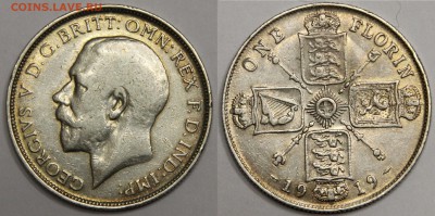 1 флорин 1919 Великобритания Георг V серебро 925 до 06.12 - IMG_8238.JPG