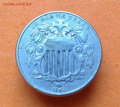 5 центов 1866г - image
