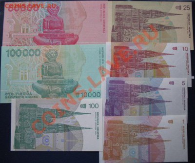 Боны, пресс, разные страны. - б хорватия набор а