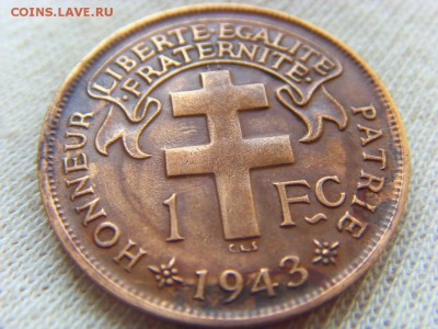 Французский Мадагаскар 1 франк 1943 г. Петух до 08.12.17 г. - SDC14724.JPG